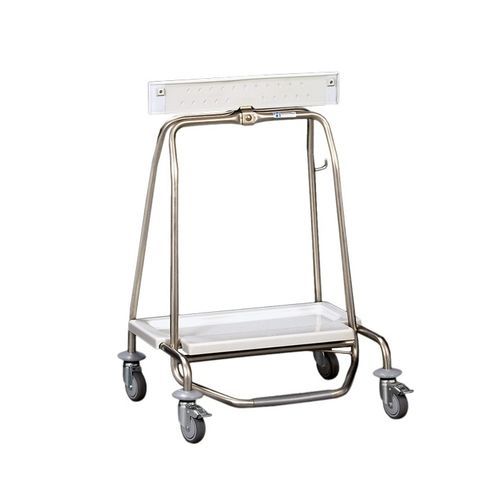 Waste trolley - MS41 - Hammerlit - stainless steel / 1-bag / mobile