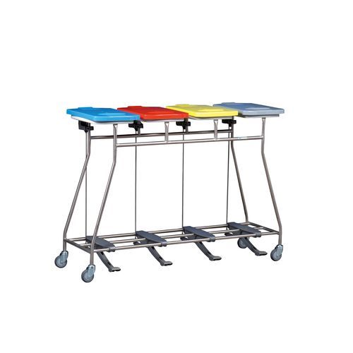 Industrial bin - W465LTD - Hammerlit - trolley / stainless steel / plastic