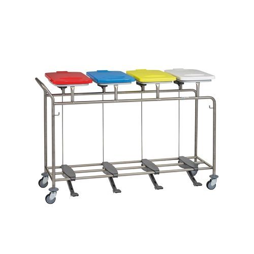 Dirty linen trolley - W495L - Hammerlit - laundry / with foot pedal / with handle