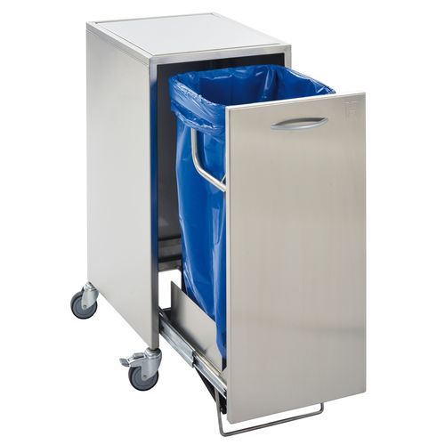 Polypropylene waste bin - WSLT101 - Hammerlit - steel / stainless steel / foot-operated