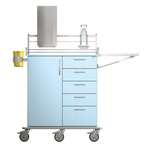 Hospital trolley - PA140R2M0001C01 - Hammerlit - patient care / with swing doors / with shelf
