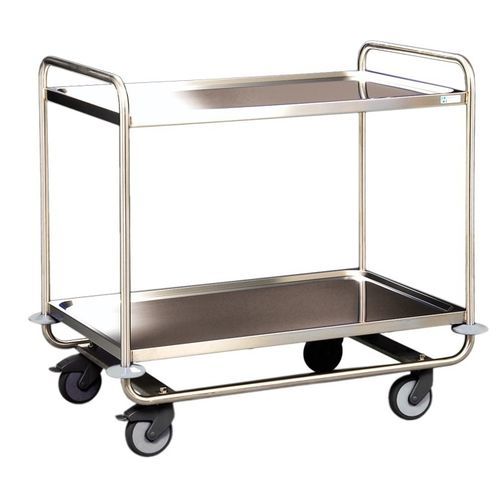 Utility trolley - MW38L - Hammerlit - stainless steel / 3-shelf / with shelf