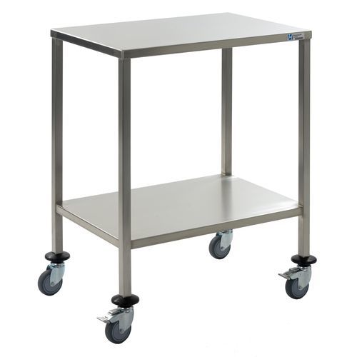 Transport trolley - AW6242A - Hammerlit - stainless steel / 2-tray / mobile