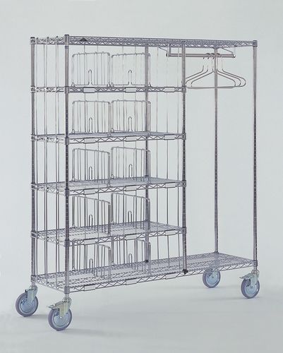 Garment rack - KS24486 - Hammerlit - for hospital / on casters / stainless steel