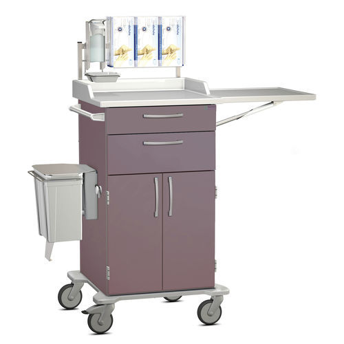 Patient care trolley - K42 - Modell 12 - Hammerlit - with tray / with hinged door / with shelf