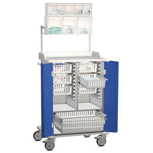 2-door trolley - K42 - Modell 27 - Hammerlit - with compartment / with shelf / modular