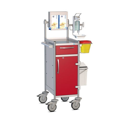 Hospital trolley - PMEF3411 - Hammerlit - medical / stainless steel / 1-tray