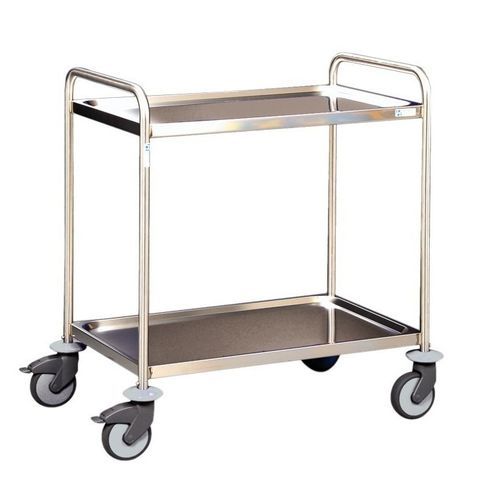 Utility trolley - MW26 - Hammerlit - stainless steel / 2-shelf / mobile