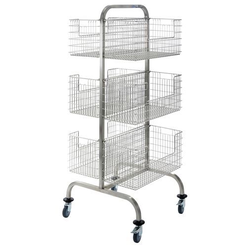 Sterile material trolley - HKW6 - Hammerlit - stainless steel / double-side / mobile