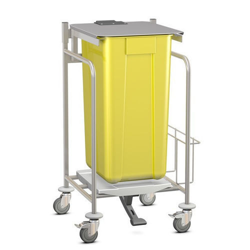 Plastic waste bin - MSUBHLTD - Hammerlit - stainless steel / anodized aluminum / foot-operated
