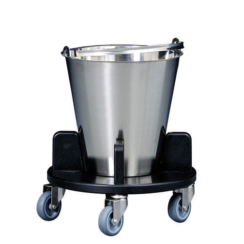 Trolley-mounted surgical basin stand - OPFE15B - Hammerlit - stainless steel