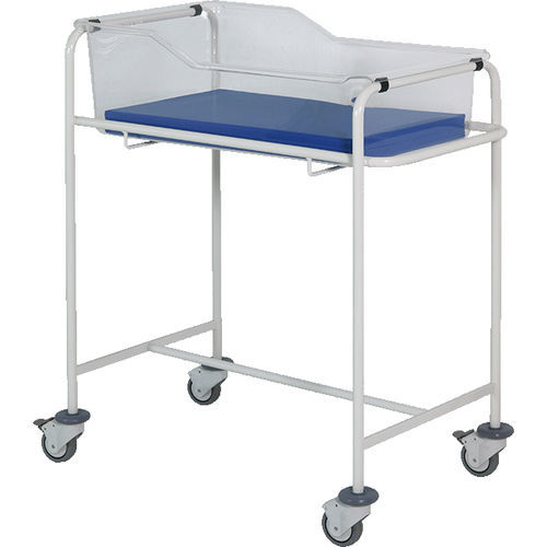 Hospital bassinet on casters - H12 - Hidemar - stainless steel / transparent