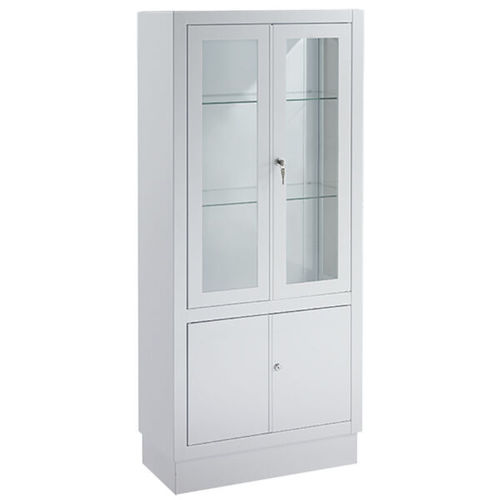 Hospital cabinet - H77 - Hidemar - with shelf / stainless steel / black