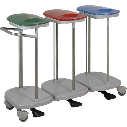 Dirty linen trolley - H963 - Hidemar - medical / transport / with foot pedal