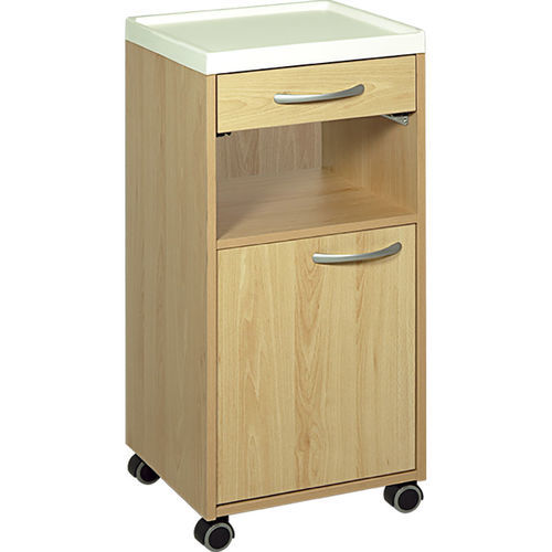 Bedside table on casters H850 Hidemar with wardrobe