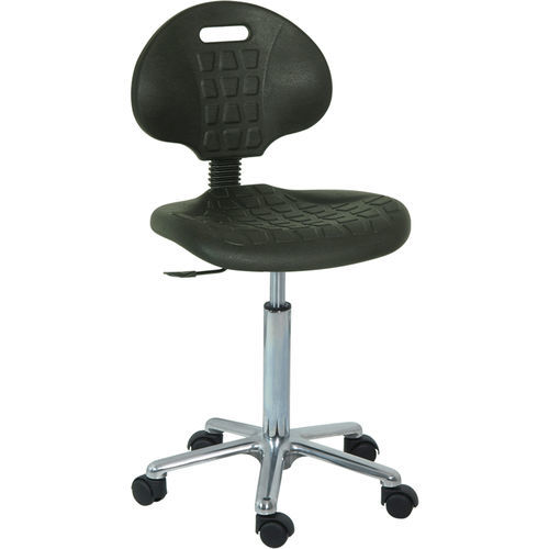 Doctor's office stool - H195 - Hidemar - height-adjustable / on casters / with backrest