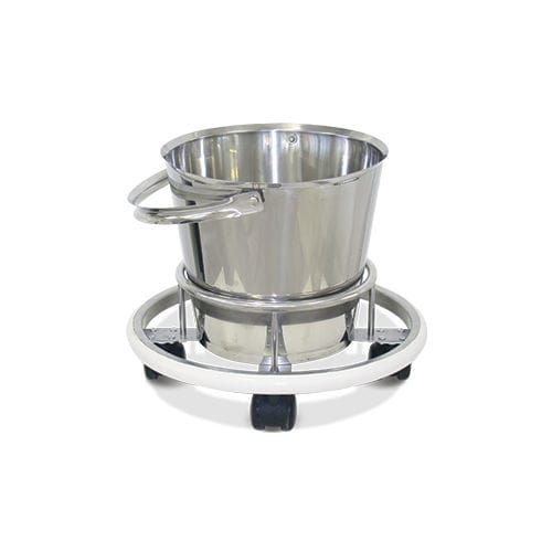 Trolley-mounted surgical basin stand - HM.2052A - Hospimetal - stainless steel