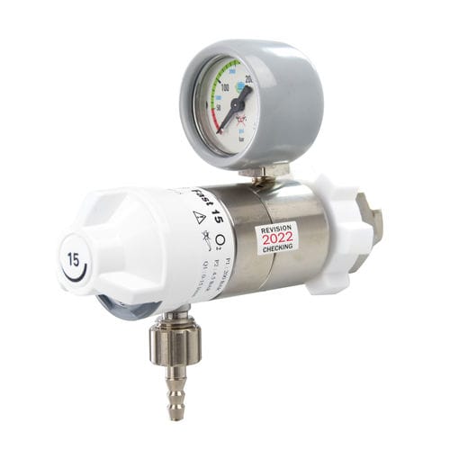 Oxygen pressure reducer - AEROway® - Fast HDM01-1 - HUM - Gesellschaft für Homecare und Medizintechnik - integrated / adjustable-flow / high-pressure