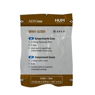Cotton gauze compress - AEROuse - HUM - Gesellschaft für Homecare und Medizintechnik - sterile