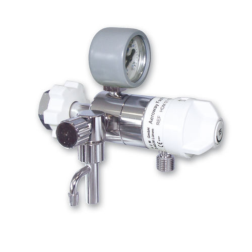 Oxygen pressure reducer - AEROway® Fast HDM01-15-V - HUM - Gesellschaft für Homecare und Medizintechnik - for emergency bags / medical / integrated