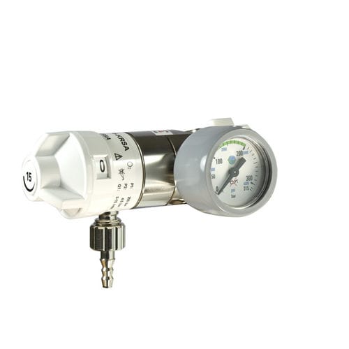 Oxygen pressure reducer - AEROway® Fast HDM01-15-VR - HUM - Gesellschaft für Homecare und Medizintechnik - for emergency bags / for transport cases / medical