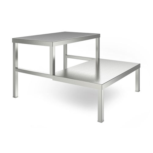 2-step step stool - 7500297 - Hupfer Metallwerke GmbH & Co. KG - stainless steel / surgical / non-slip