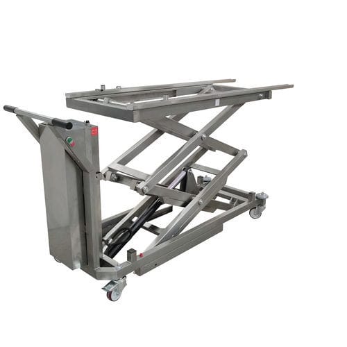 Lifting mortuary trolley - FP000050 - HYGECO - electric / bariatric / height-adjustable
