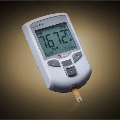 Cholesterol blood glucose meter - GlucoAegis 3 in 1 - IN4 Technology - uric acid