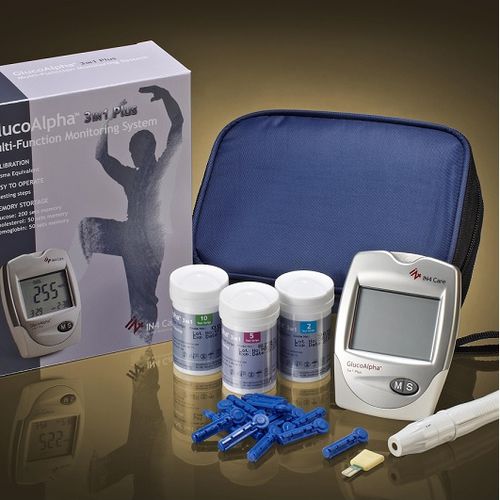 Cholesterol blood glucose meter GlucoAlpha 3 in 1 Plus IN4