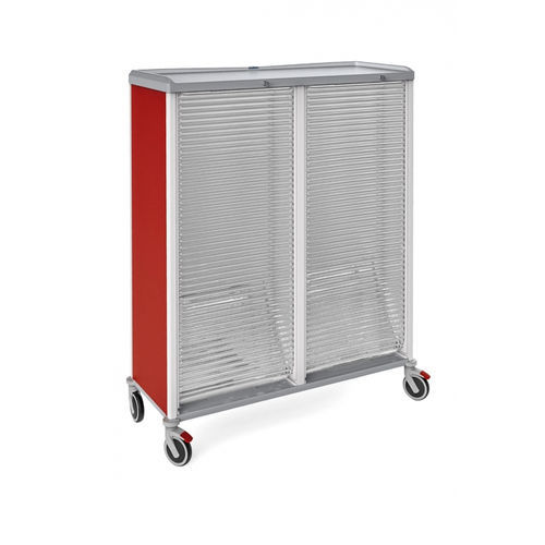 ABS cabinet - 326800LT - Malvestio - Furniture for healthcare facilities - transparent / red / 2-unit