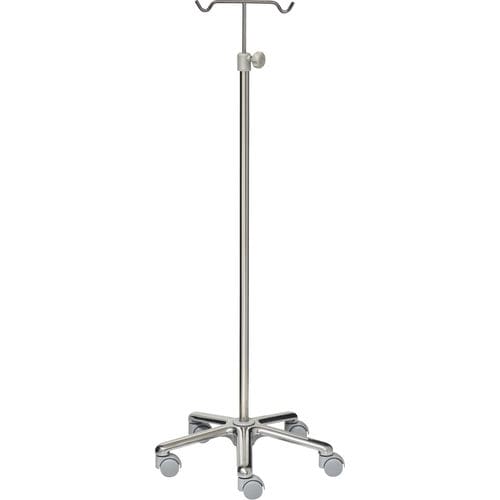 IV pole on casters - 22354 - Inmoclinc - 2-hook / stainless steel