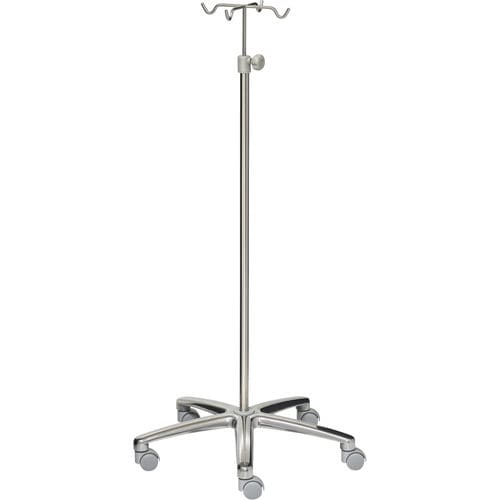 IV pole on casters - 22363 - Inmoclinc - 4-hook / stainless steel