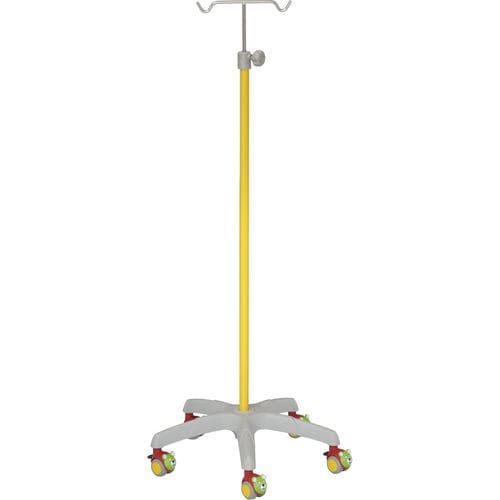 Pediatric IV pole - 22406 - Inmoclinc - on casters / 2-hook