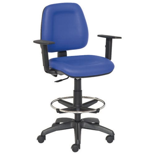 Laboratory stool - 23243 - Inmoclinc - height-adjustable / swivel / on casters
