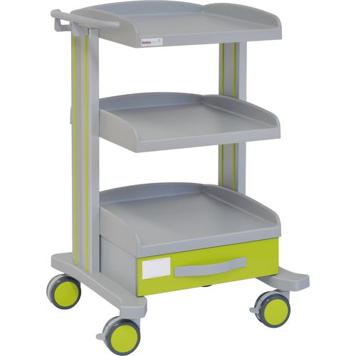Hospital trolley - 70040 - Inmoclinc - multi-function / 1-drawer / 3-shelf