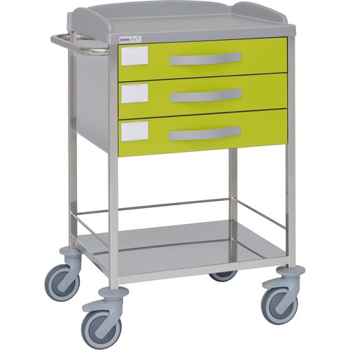 Hospital trolley - 10590 - Inmoclinc - multi-function / stainless steel / 3-drawer