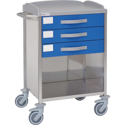 Hospital trolley - 10535 - Inmoclinc - multi-function / stainless steel / 3-drawer
