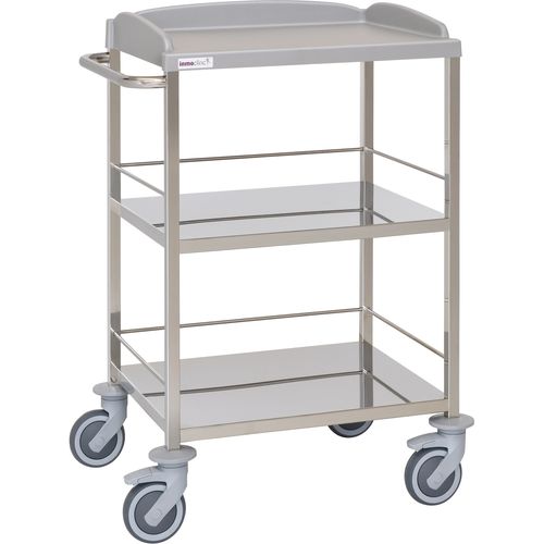 Hospital trolley - 10530 - Inmoclinc - multi-function / stainless steel / 3-shelf