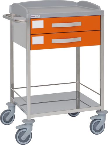 Hospital trolley - 10510 - Inmoclinc - multi-function / stainless steel / 2-drawer