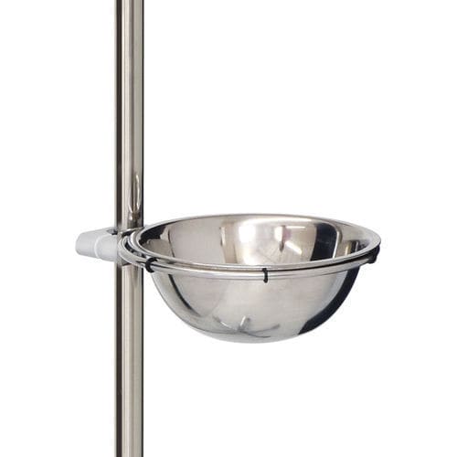 Trolley-mounted surgical basin stand - 22438 - Inmoclinc - stainless steel