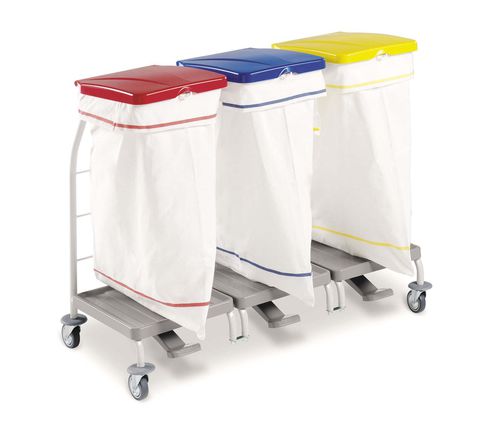 Dirty linen trolley - 10246 - Inmoclinc - hospital / transport / 3-bag