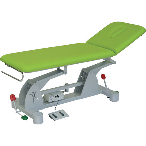 Electric massage table - 14903 - Inmoclinc - on casters / with adjustable height backrest / 2-section