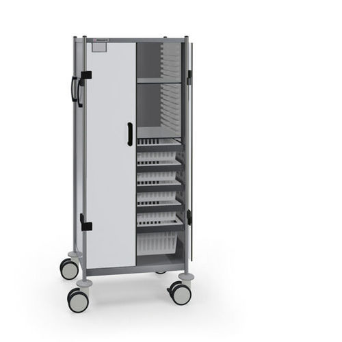 Hospital trolley - 631 DN.(2)60 - Insausti - transport / stainless steel / 2-door