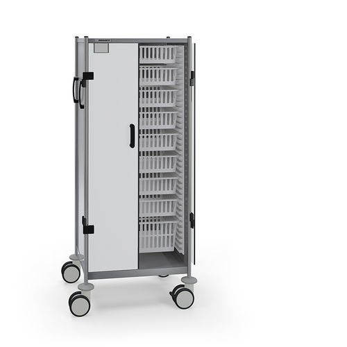 Hospital trolley - 606 DN.(8)72.73 - Insausti - transport / stainless steel / 2-door