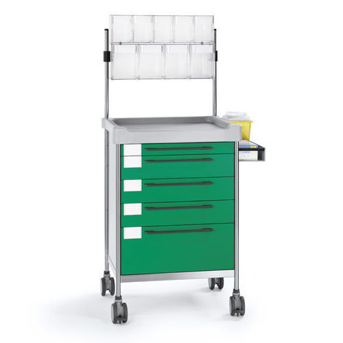 Anesthesia trolley - 3607 G - Insausti - stainless steel / polyethylene / 5-drawer