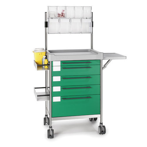 Anesthesia trolley - 3650 G - Insausti - stainless steel / polyethylene / 5-drawer
