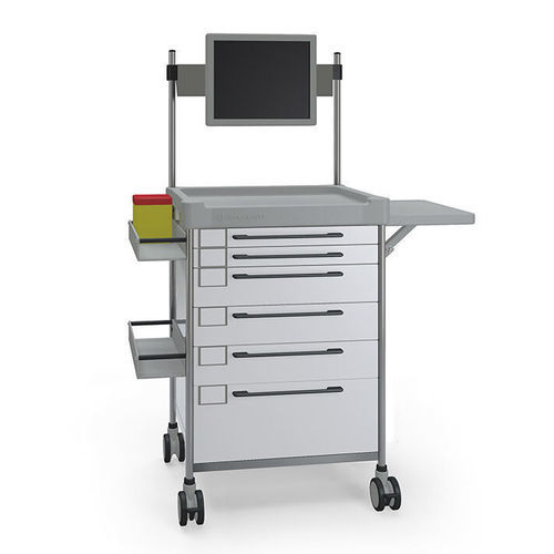 Anesthesia trolley - 3695 W - Insausti - stainless steel / polyethylene / 6-drawer