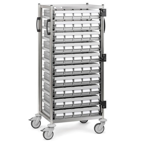 Hospital trolley - 610FAR.10MT.(10)C5 - Insausti - medication / transport / stainless steel