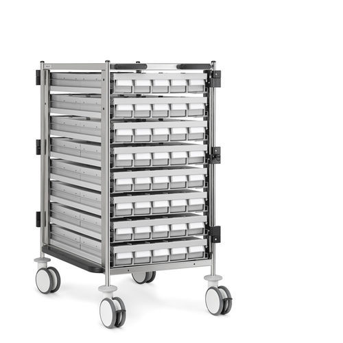 Hospital trolley - 616FAR.(2)8MT.(16)C5 - Insausti - medication / transport / stainless steel