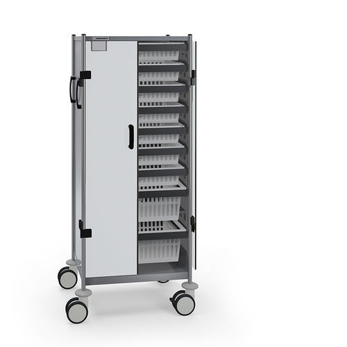 Hospital trolley - 652 DN - Insausti - transport / stainless steel / 2-door